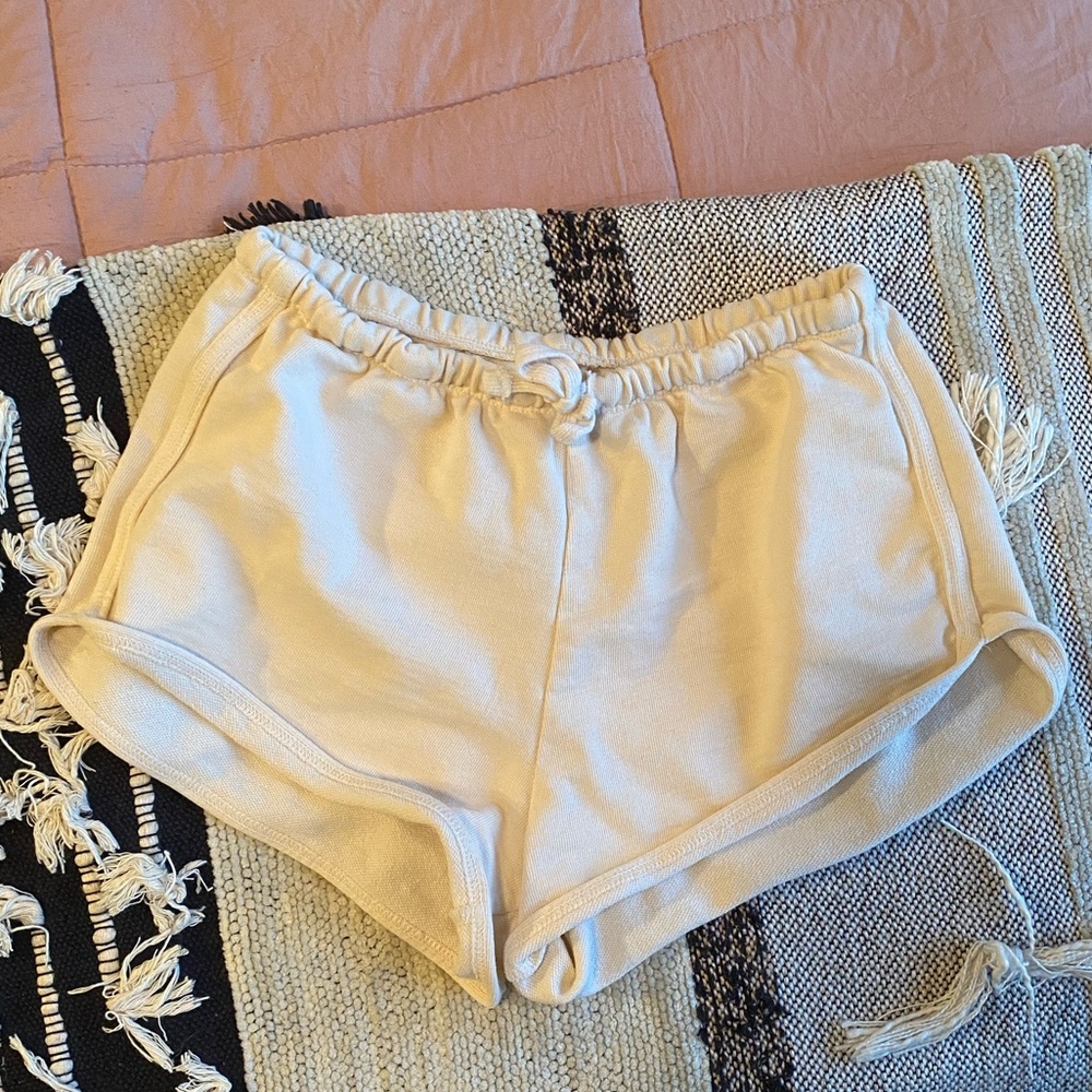 American Apparel Cream Athletic Shorts